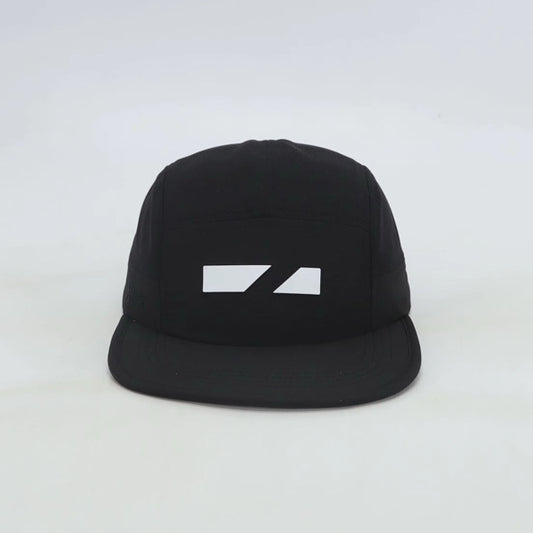 Black NSR Negative Split Running hat with mesh 5-panel design and classic negative split logo